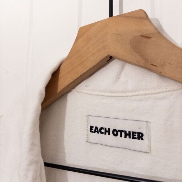 Each x Other White Denim Fringe Vest Size Medium - Picture 4 of 9